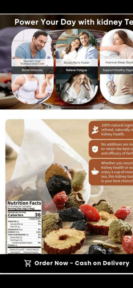 Five-Treasure Ginseng Herbal Tea – 20 Sachets (5g Each) | Red Dates, Goji Berries, Mulberries, Astragalus & Ginseng