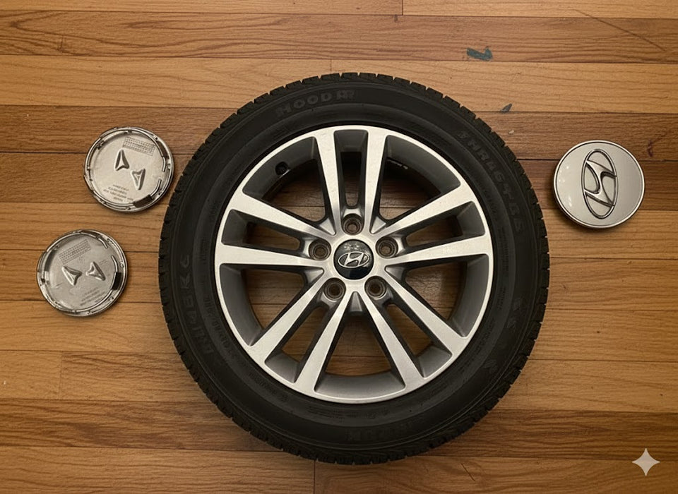 Hyundai Wheel Center Caps Silver (4pc) Premium Quality