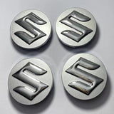 Suzuki Wheel Center Caps Silver (4pc) Premium Quality