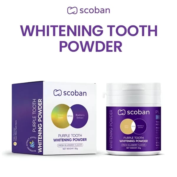 Scoban Purple Tooth Whitening Powder – 30g