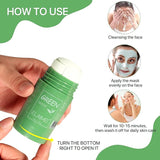 ELAIMEI Green Tea Mask Stick, Poreless Deep Cleanser Green Tea Mask, Blackhead Remover Mask with Green Tea Extract, Face Moisturizes, Oil Control