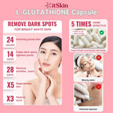 Itskin L-Glutathione Capsule with Collagen & Biotin – 60 Capsules (3 Pack Combo)