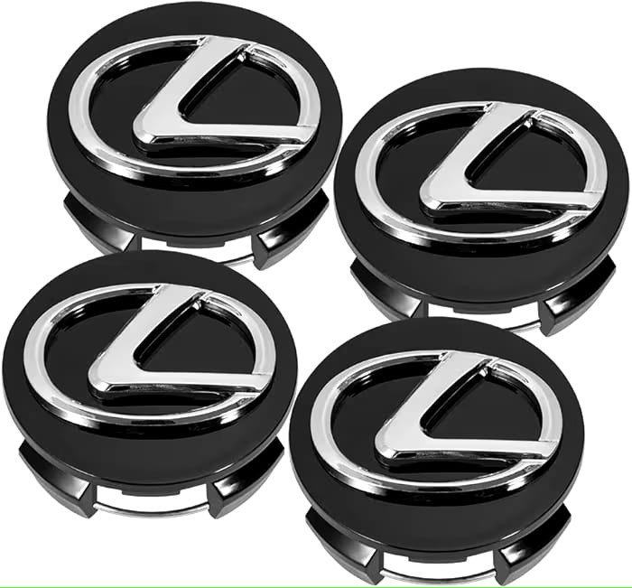 Lexus Wheel Center Caps Black (4pc) Premium Quality