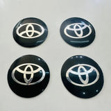 Toyota wheel Center cap stickers black 2.2 inches 04 pcs