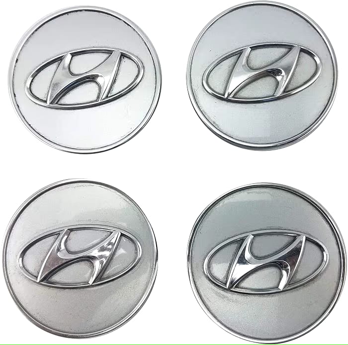 Hyundai Wheel Center Caps Silver (4pc) Premium Quality