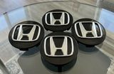 Honda Wheel Center Caps Black (4pc) Premium Quality