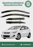 Hyundai Accent Hatchback Chrome Line Door Visor Premium Quality (2012 to 2015)