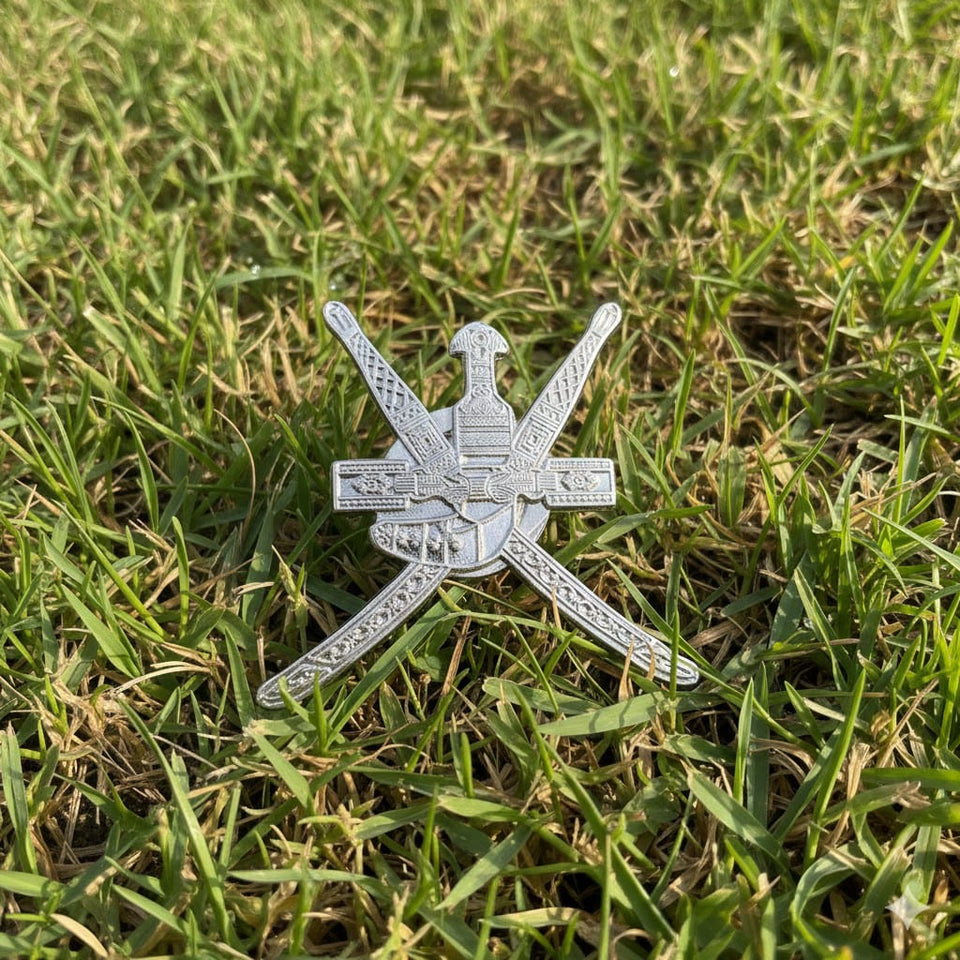 Master FLAK Oman emblem logo car automobile sticker Car Marka (silver)