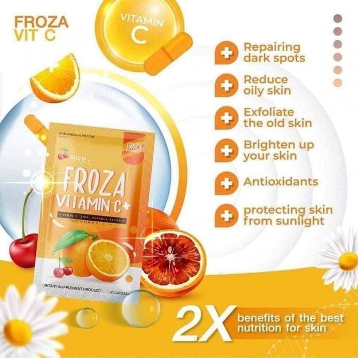 Froza Vitamin C+ with Collagen & Glutathione 60 Capsules