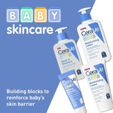 Cerave baby wash & shampoo, fragrance, paraben, & sulfate free shampoo for tear-free baby bath time, 8 ounce