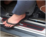 TRD  Silicone Car Door Sill Scuff Plate Set of 4 Car Door Sill Protector Pads Silicone Door Sill Scuff Plate Sticker for Car Door Sill Protector