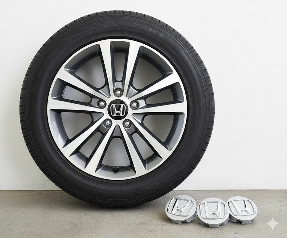 Honda Wheel Center Caps Silver (4pc) Premium Quality