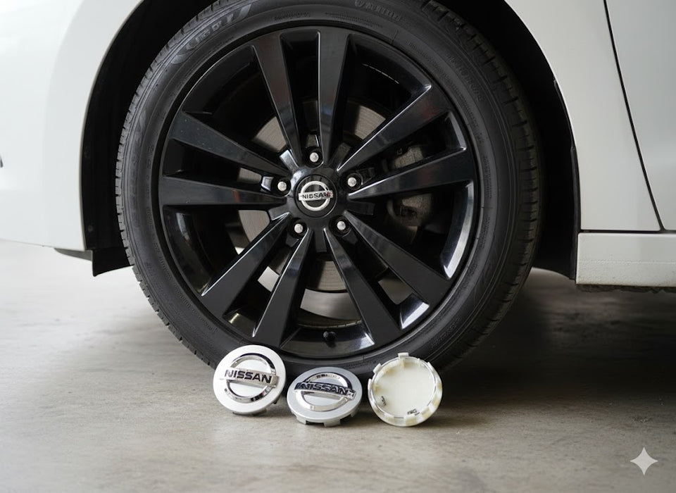 Nissan Wheel Center Caps Silver (4pc) Premium Quality