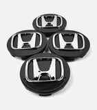 Honda Wheel Center Caps Black (4pc) Premium Quality