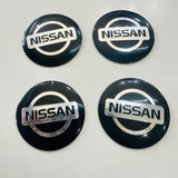 Nissan Logo Alloy Wheel Cap Sticker 4Pcs