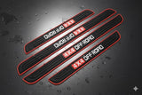 4×4 Off Road  Silicone Car Door Sill Scuff Plate Set of 4 Car Door Sill Protector Pads Silicone Door Sill Scuff Plate Sticker for Car Door Sill Protector