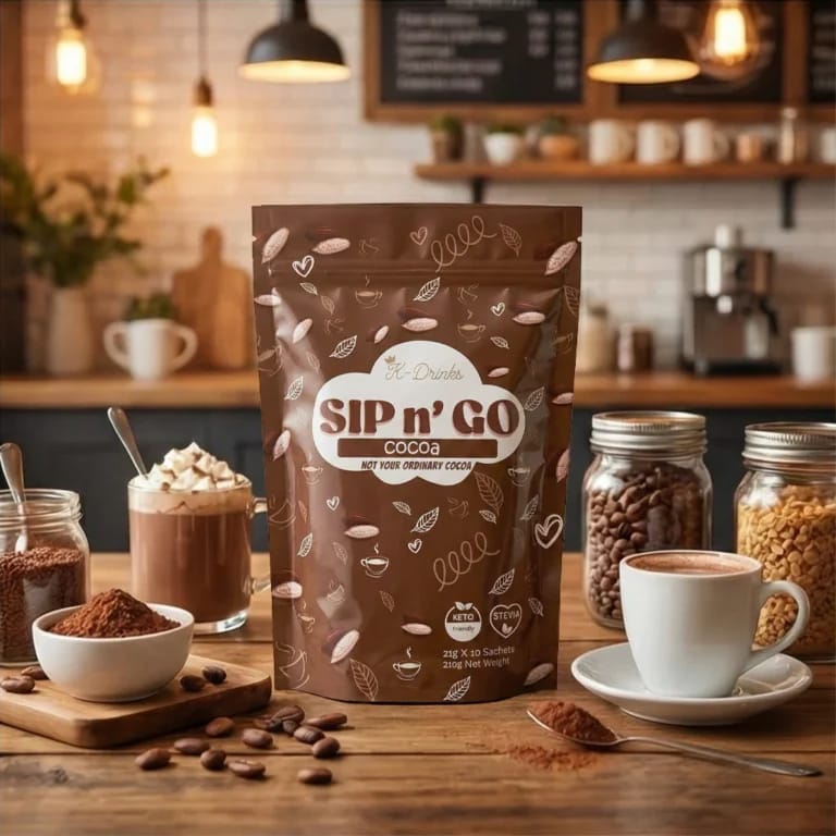 K-Drinks Sip n’ Go Cocoa – 21g × 10 Sachet