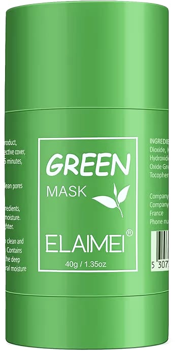 ELAIMEI Green Tea Mask Stick, Poreless Deep Cleanser Green Tea Mask, Blackhead Remover Mask with Green Tea Extract, Face Moisturizes, Oil Control
