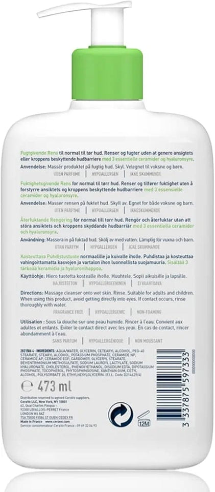 Cerave Hydrating Cleanser for Normal to Dry Skin with Hyaluronic Acid 473ml