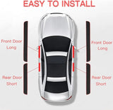 Sports Silicone Car Door Sill Scuff Plate Set of 4 Car Door Sill Protector Pads Silicone Door Sill Scuff Plate Sticker for Car Door Sill Protector