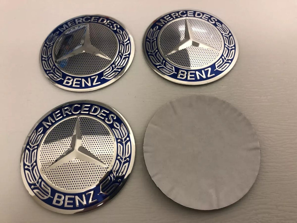 Mercedes-Benz wheel center cap stickers 75mm (4pc)