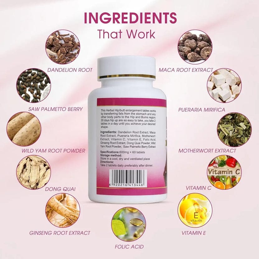 Butt Booster Original Bigger Buttocks , Curvy Figure , Fast Result . Herbal Supplements