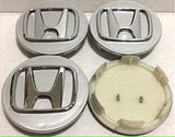 Honda Wheel Center Caps Silver (4pc) Premium Quality