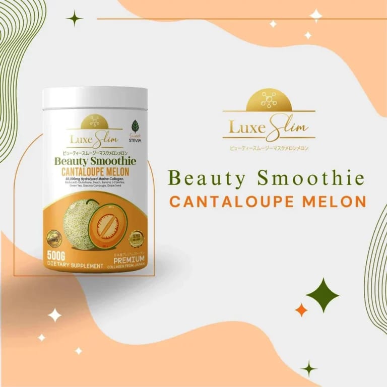 Luxe Slim Beauty Smoothie – Cantaloupe Melon (500g Jar)