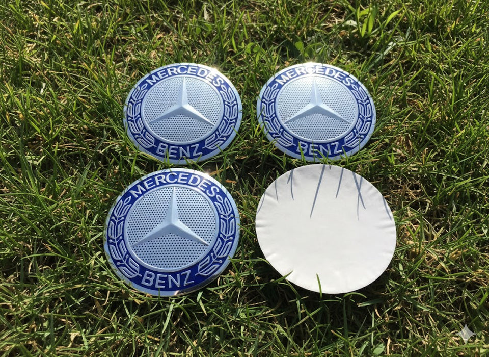Mercedes-Benz wheel center cap stickers 75mm (4pc)