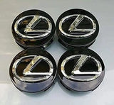 Lexus Wheel Center Caps Black (4pc) Premium Quality