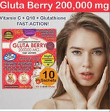 Gluta Berry 200,000mg Skin Whitening Antiaging Acne Wrinkle Reducing Powder Drink