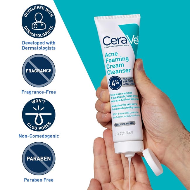 CeraVe Acne Foaming Cream Cleanser 150mL