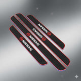 Nissan  Silicone Car Door Sill Scuff Plate Set of 4 Car Door Sill Protector Pads Silicone Door Sill Scuff Plate Sticker for Car Door Sill Protector