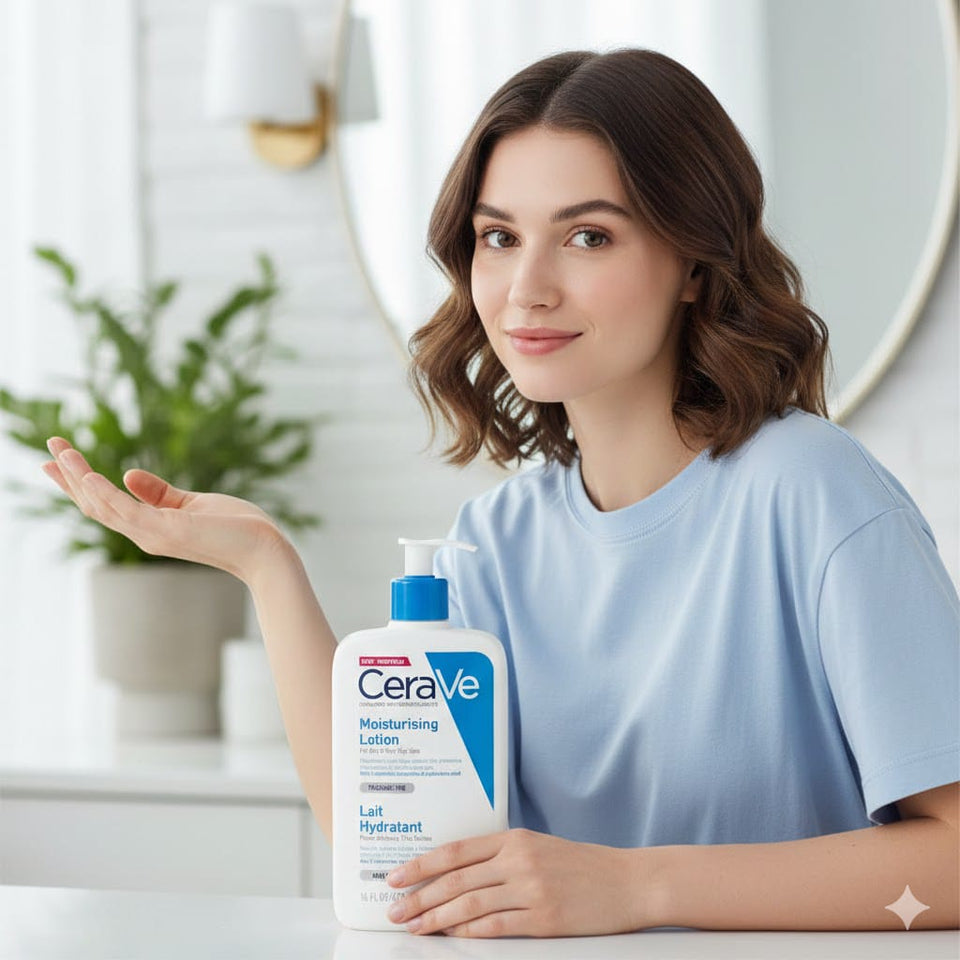 CeraVe Moisturising Lotion With Ceramides & Hyaluronic Acid For Dry Skin, Fragrance Free 473ml