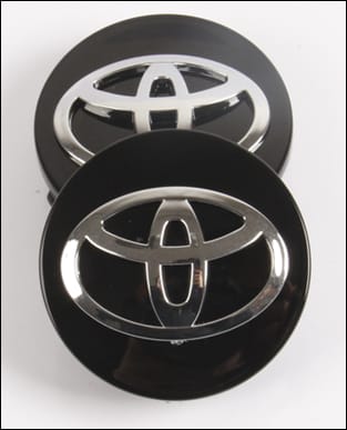 Toyota Wheel Center Caps Black  (4pc) Premium Quality