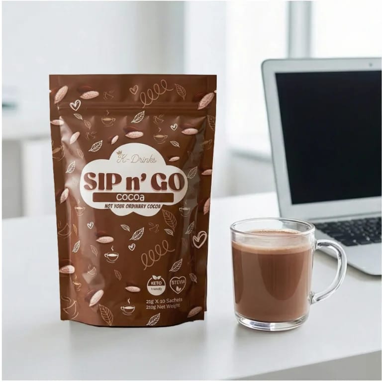 K-Drinks Sip n’ Go Cocoa – 21g × 10 Sachet