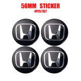 Honda Silicone Stickers Wheel Center Cap Black White