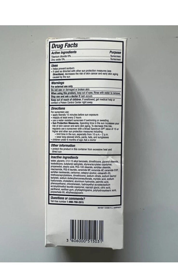 Cerave Hydrating Mineral Sunscreen SPF 30 Face Lightweight Ceramides