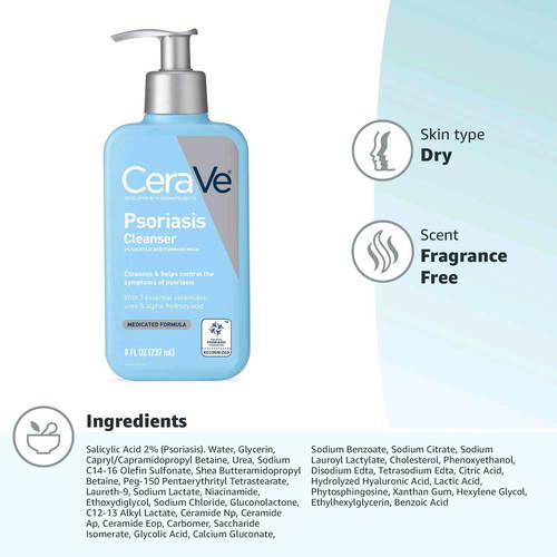 CeraVe Psoriasis Cleanser with Salicylic Acid (8 fl. oz.)  237ml