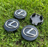Lexus Wheel Center Caps Black (4pc) Premium Quality