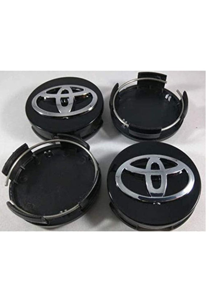 Toyota Wheel Center Caps Black  (4pc) Premium Quality
