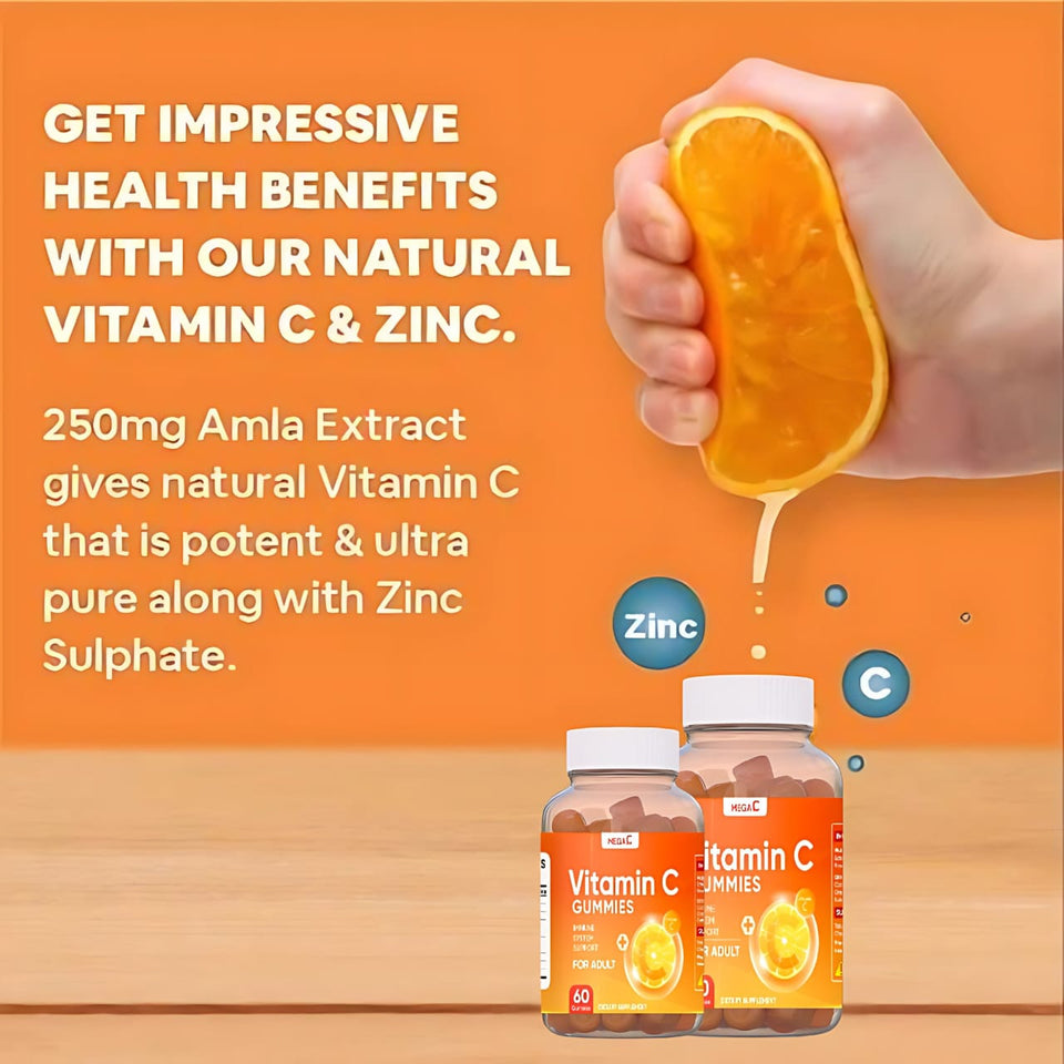 Mega C Vitamin C Gummies – Adult Immune Support Supplement (60 Gummies)