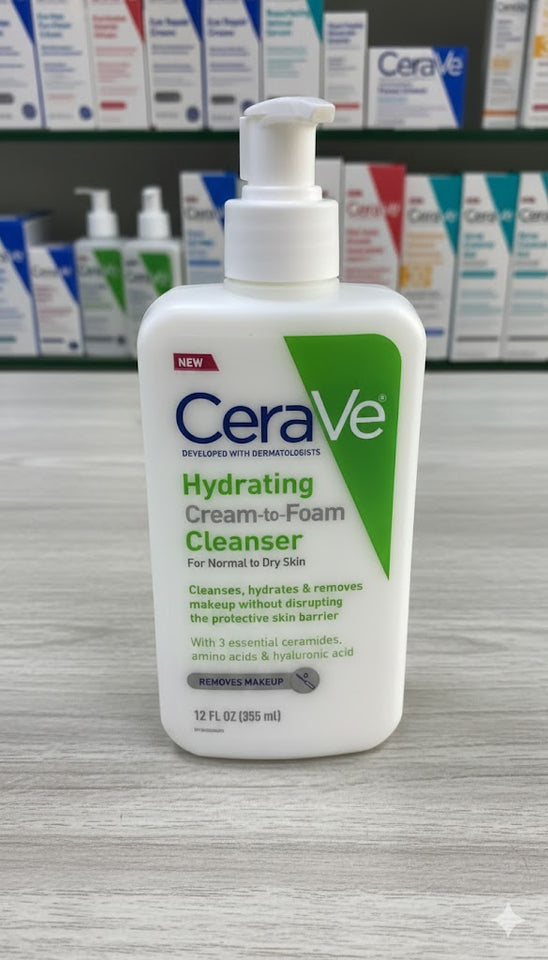CeraVe Hydrating Cream-to-Foam Cleanser 355ml