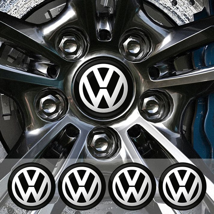 Volkswagen Car Wheel Centre Hub Cap Badge Emblem Decal Wheel Sticker For Volkswagen GOLF Polo Tiguan VW TOURAN CADDY PASSAT