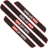 4×4 Off Road  Silicone Car Door Sill Scuff Plate Set of 4 Car Door Sill Protector Pads Silicone Door Sill Scuff Plate Sticker for Car Door Sill Protector