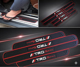 TRD  Silicone Car Door Sill Scuff Plate Set of 4 Car Door Sill Protector Pads Silicone Door Sill Scuff Plate Sticker for Car Door Sill Protector