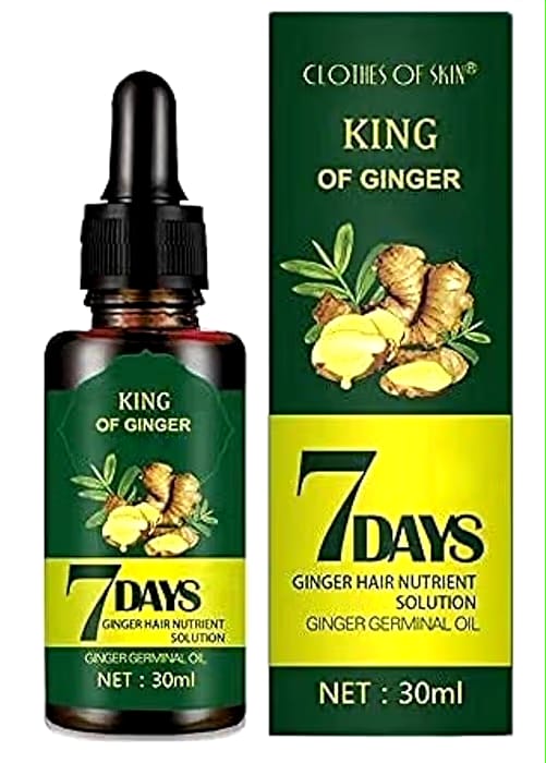 Hair Regrow 7 Day, Ginger Germinal Essential Oil Hair Growth Hair Loss Treatment Hair Care Hair Growth Serum for Men & Women, 30ml