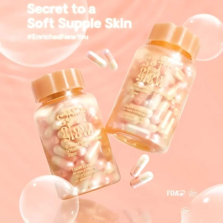 New Moon Soft Glow – S-Acetyl Glutathione, Rosehip, Collagen, Vitamins & Zinc – 30 Capsules (500mg)