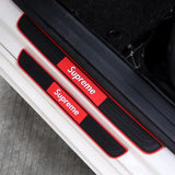Supreme  Silicone Car Door Sill Scuff Plate Set of 4 Car Door Sill Protector Pads Silicone Door Sill Scuff Plate Sticker for Car Door Sill Protector