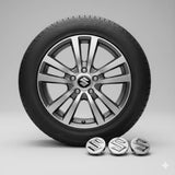 Suzuki Wheel Center Caps Silver (4pc) Premium Quality